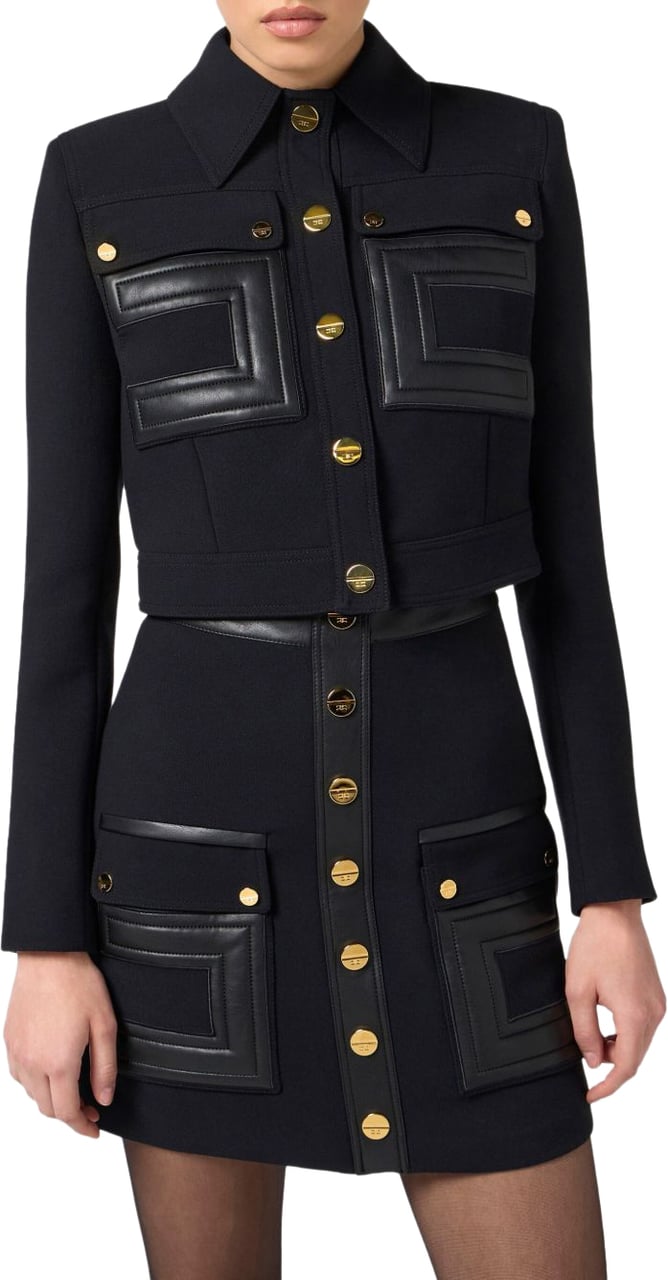 Elisabetta Franchi Jackets Black Zwart
