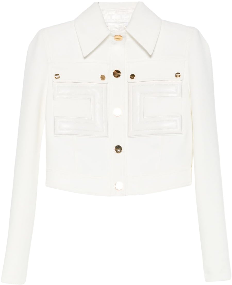 Elisabetta Franchi Jackets Ivory Wit