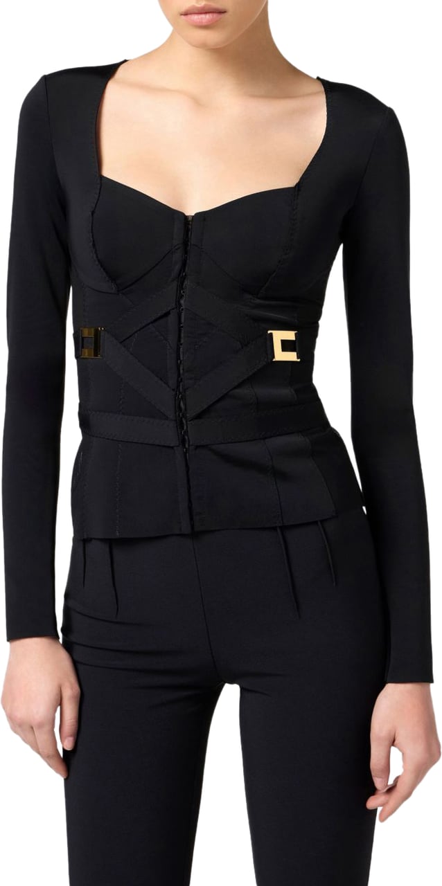 Elisabetta Franchi Sweaters Black Zwart