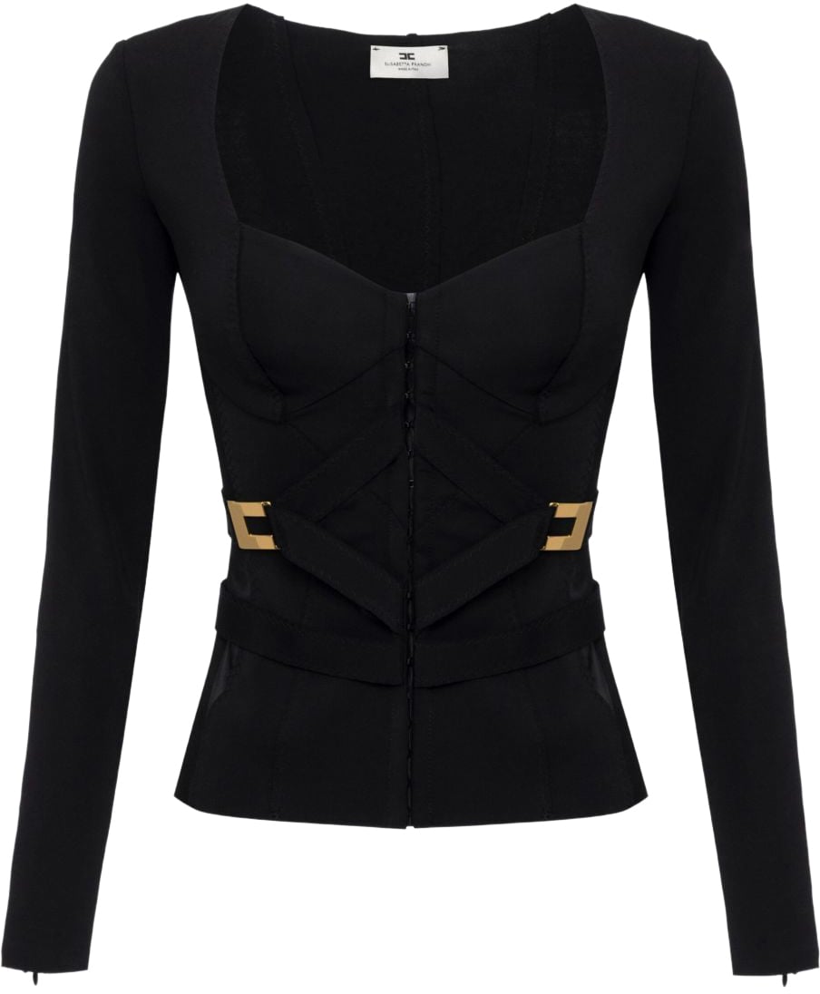Elisabetta Franchi Sweaters Black Zwart