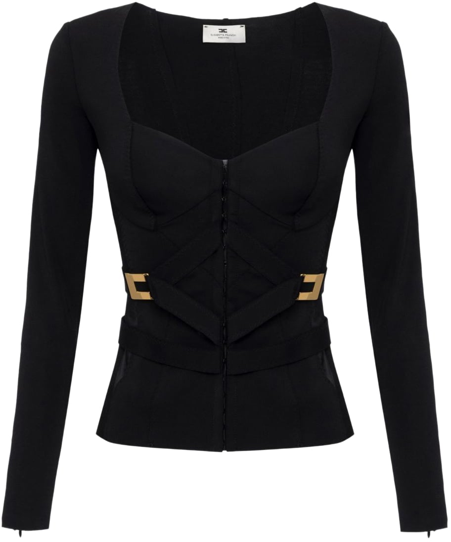 Elisabetta Franchi Sweaters Black Zwart