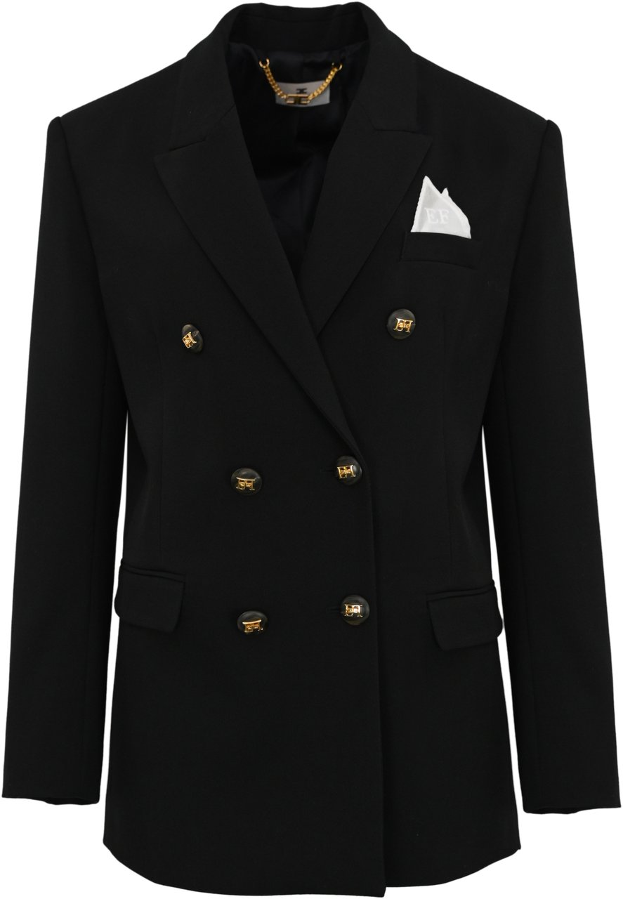 Elisabetta Franchi Jackets Black Zwart