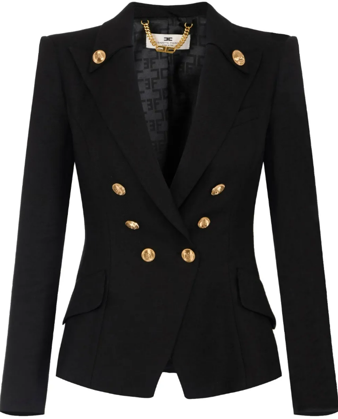 Elisabetta Franchi Jackets Black Zwart
