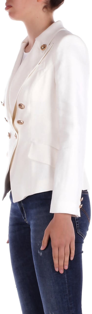 Elisabetta Franchi Jackets Ivory Wit