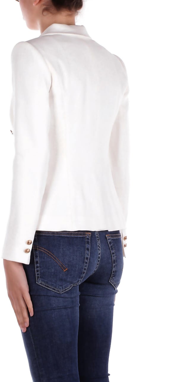 Elisabetta Franchi Jackets Ivory Wit