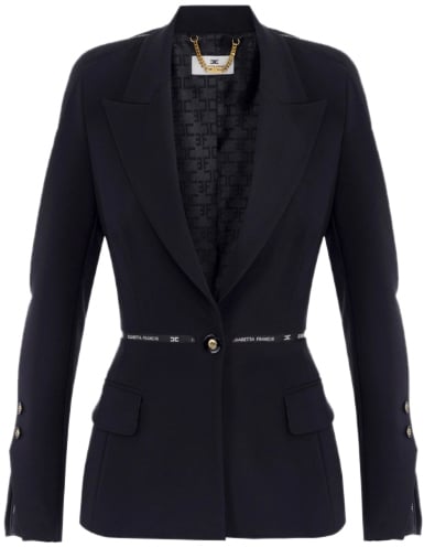 Elisabetta Franchi Jackets Black Zwart