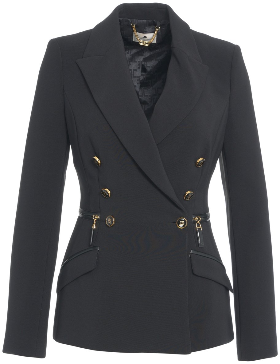 Elisabetta Franchi Blazer doppiopetto Zwart