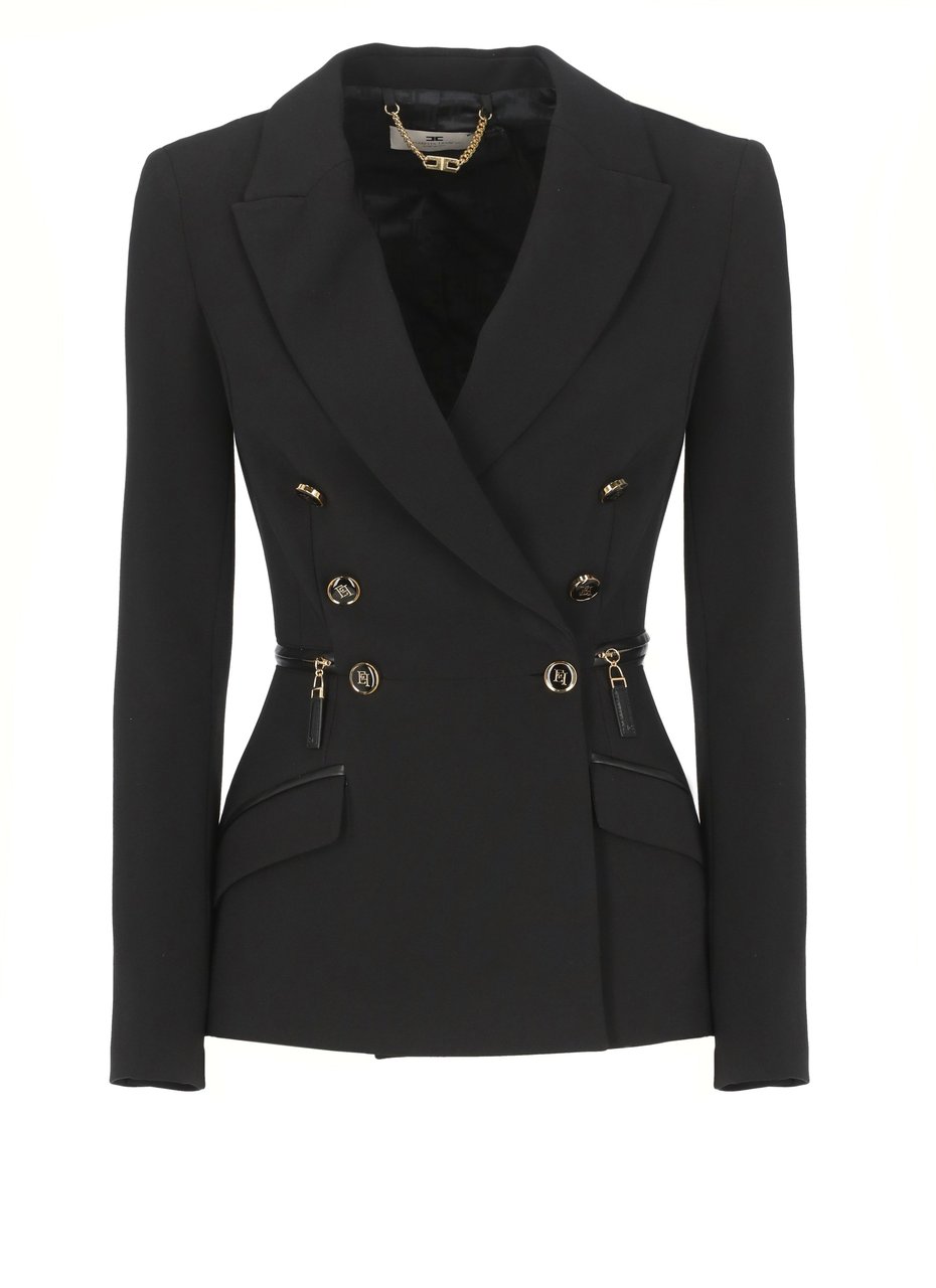 Elisabetta Franchi Jackets Black Zwart
