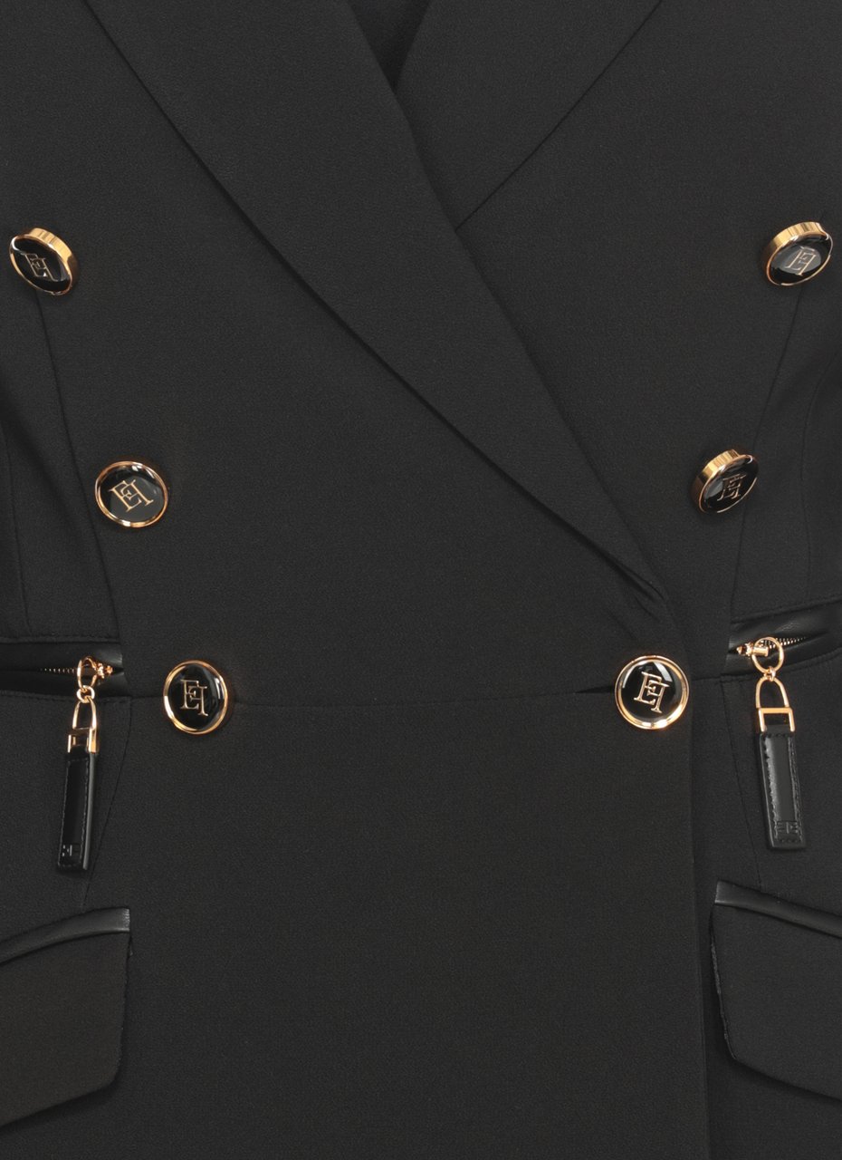 Elisabetta Franchi Jackets Black Zwart