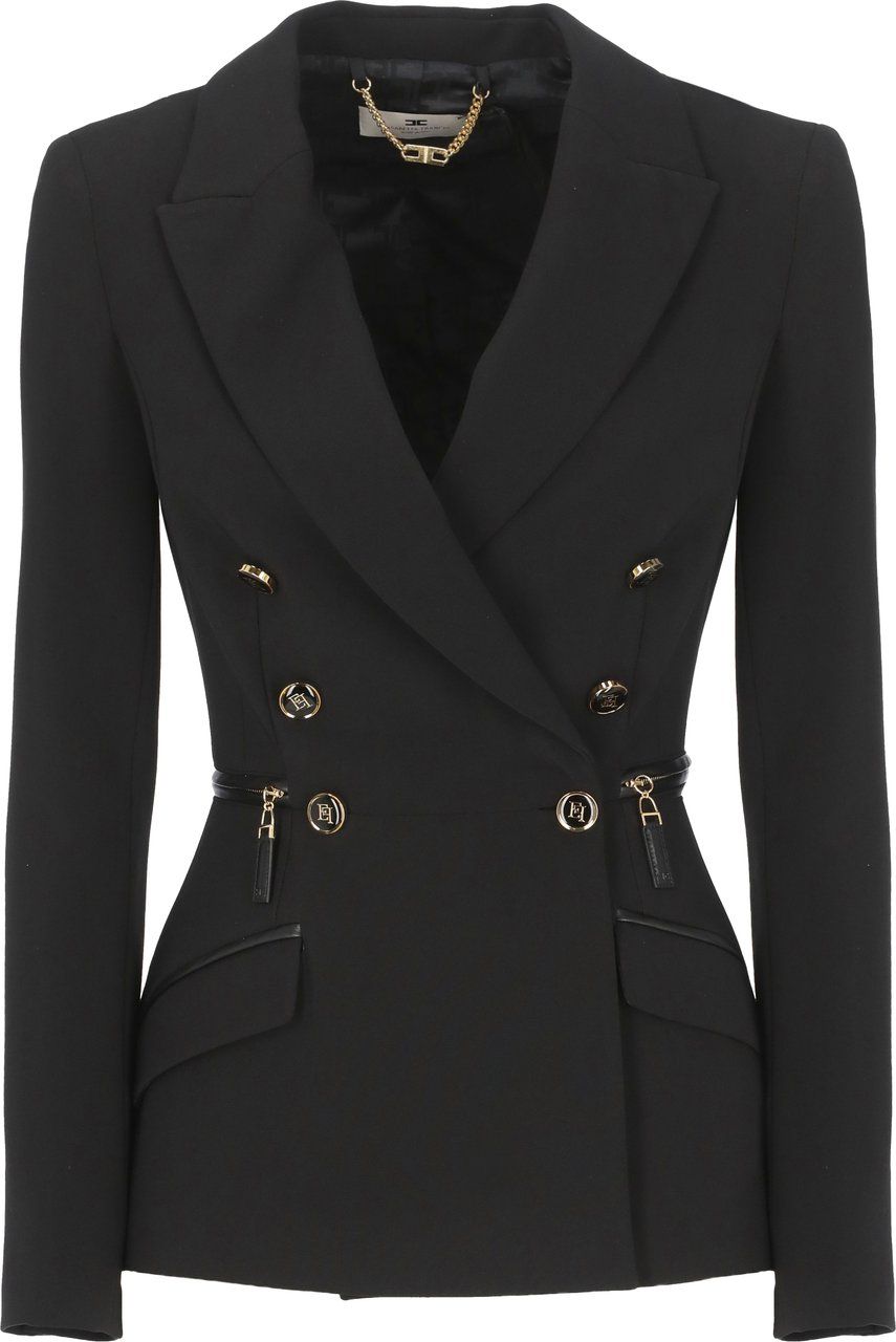 Elisabetta Franchi Jackets Black Zwart