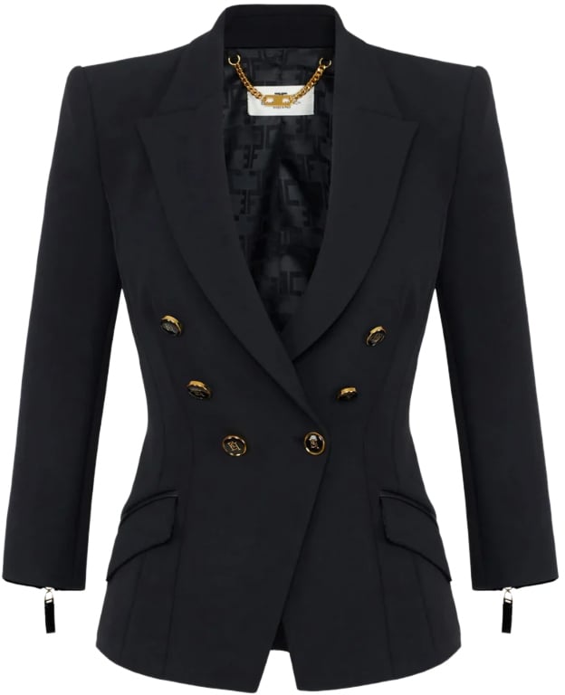 Elisabetta Franchi Jackets Black Zwart