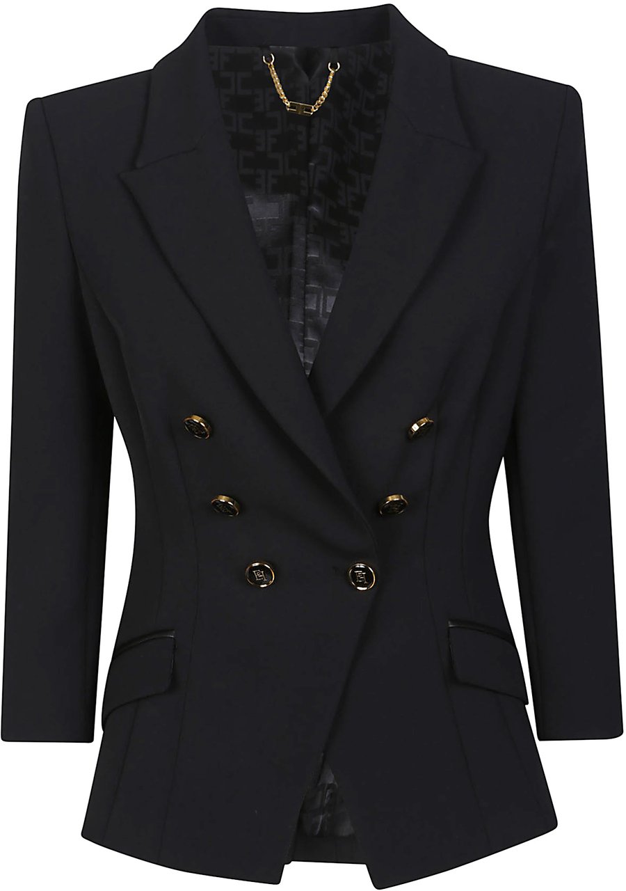 Elisabetta Franchi Essential Jacket Black Zwart
