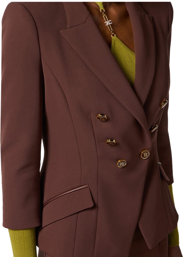 Elisabetta Franchi Blazers Brown Bruin