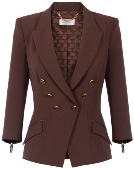 Elisabetta Franchi Jackets Caffe Bruin