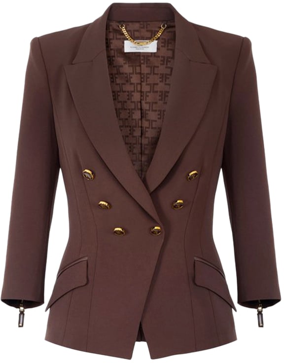 Elisabetta Franchi Blazers Brown Bruin