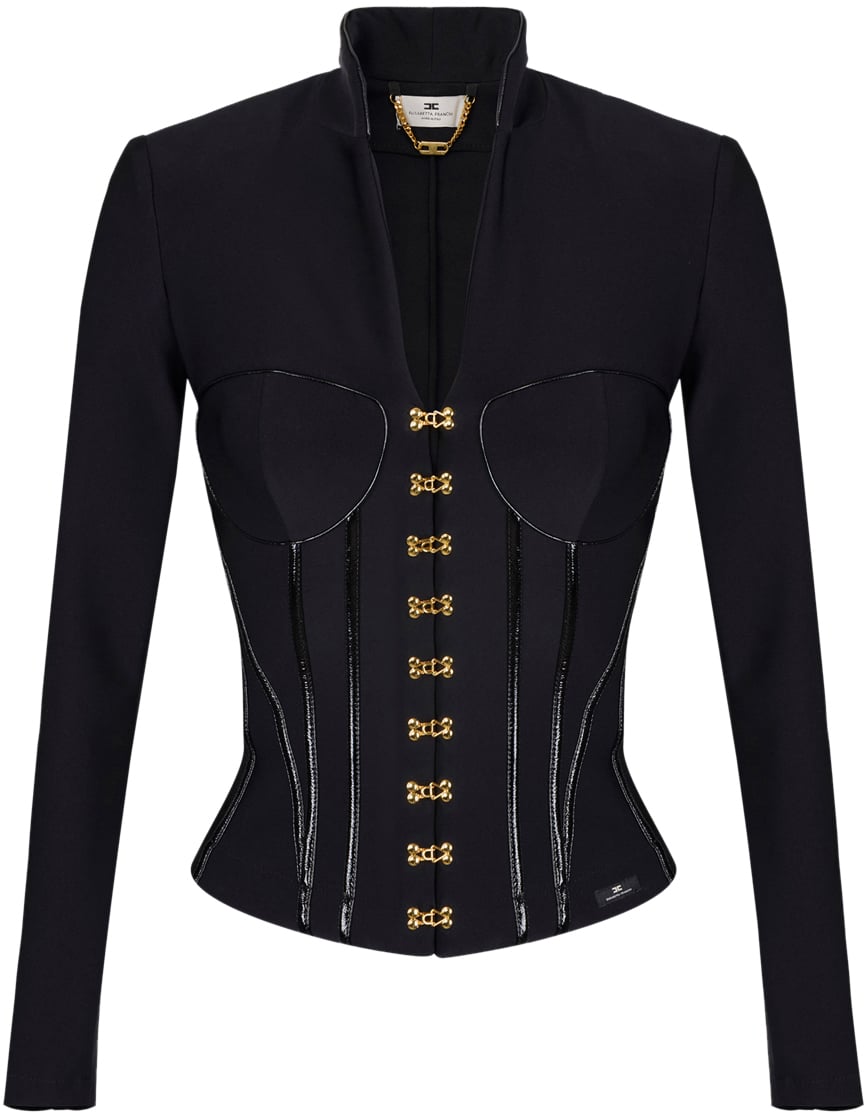 Elisabetta Franchi Jackets Black Zwart