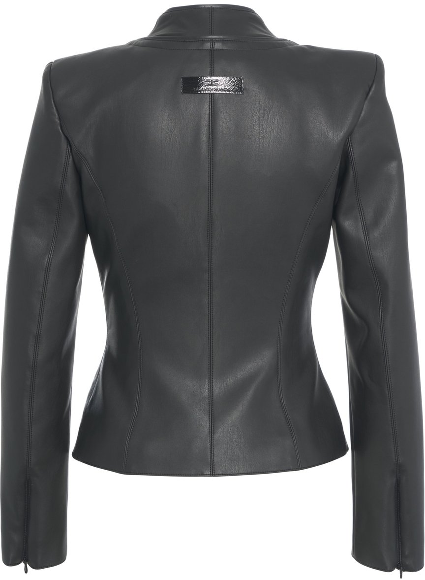 Elisabetta Franchi Blazer con ganci gioiello Zwart
