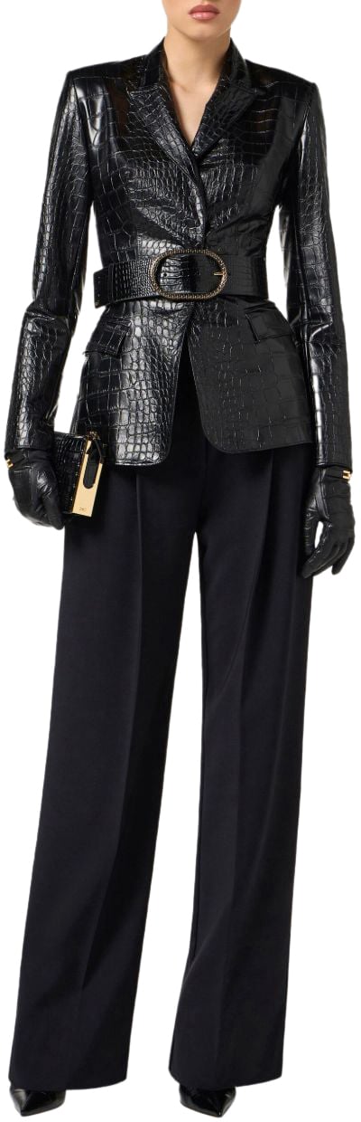 Elisabetta Franchi Jackets Black Zwart