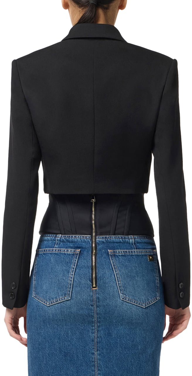Elisabetta Franchi Jackets Black Zwart