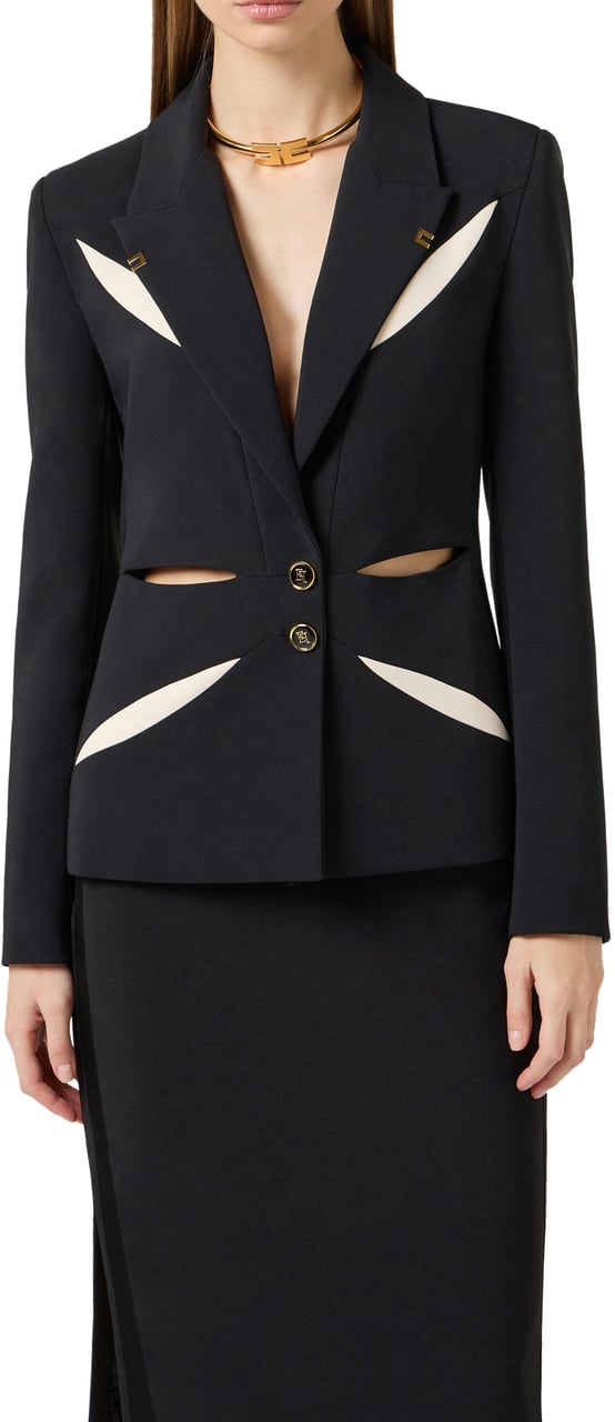 Elisabetta Franchi Jackets Neroburro Zwart