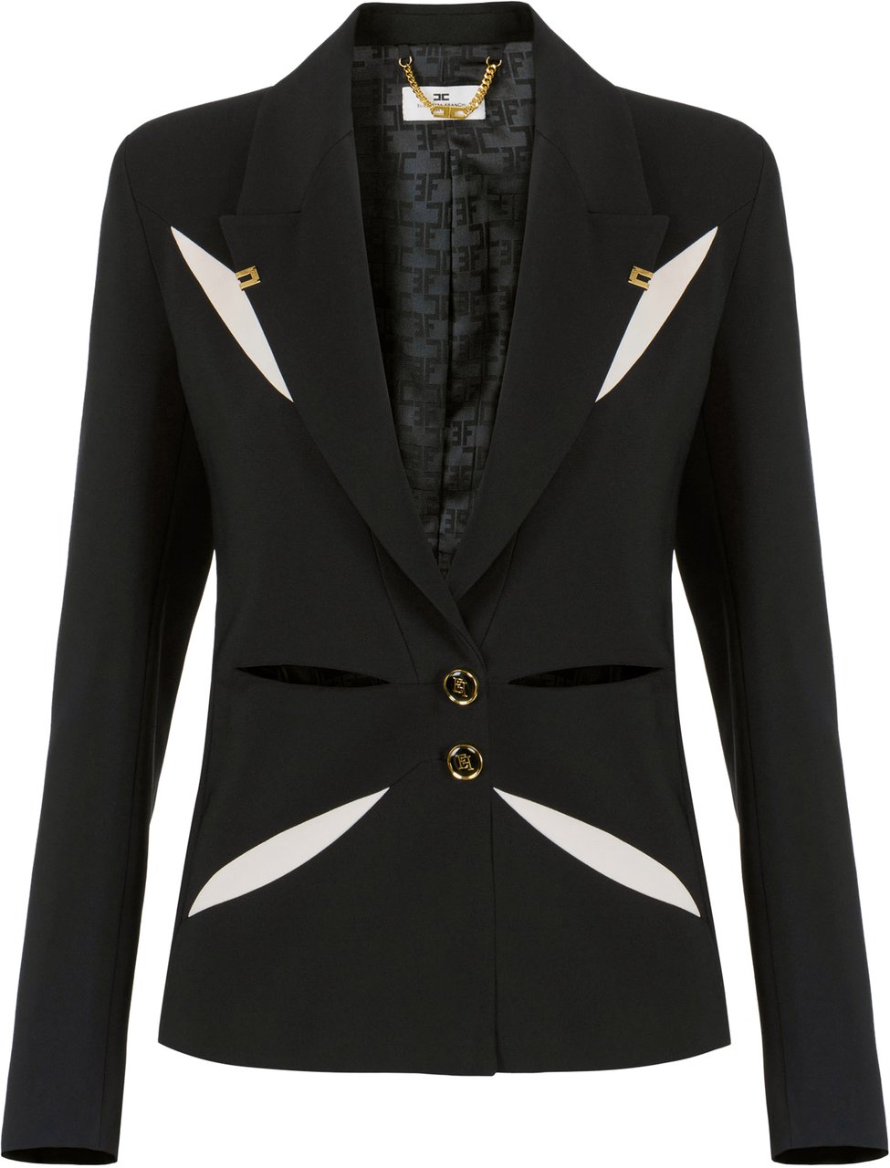 Elisabetta Franchi Jackets Neroburro Zwart