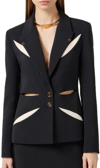 Elisabetta Franchi Jackets Neroburro Zwart