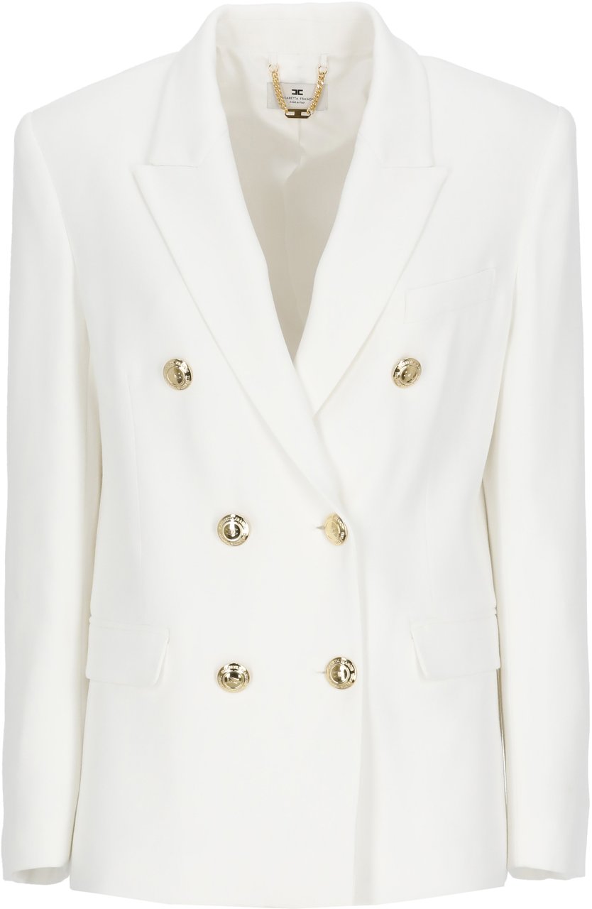 Elisabetta Franchi Jackets Ivory Wit
