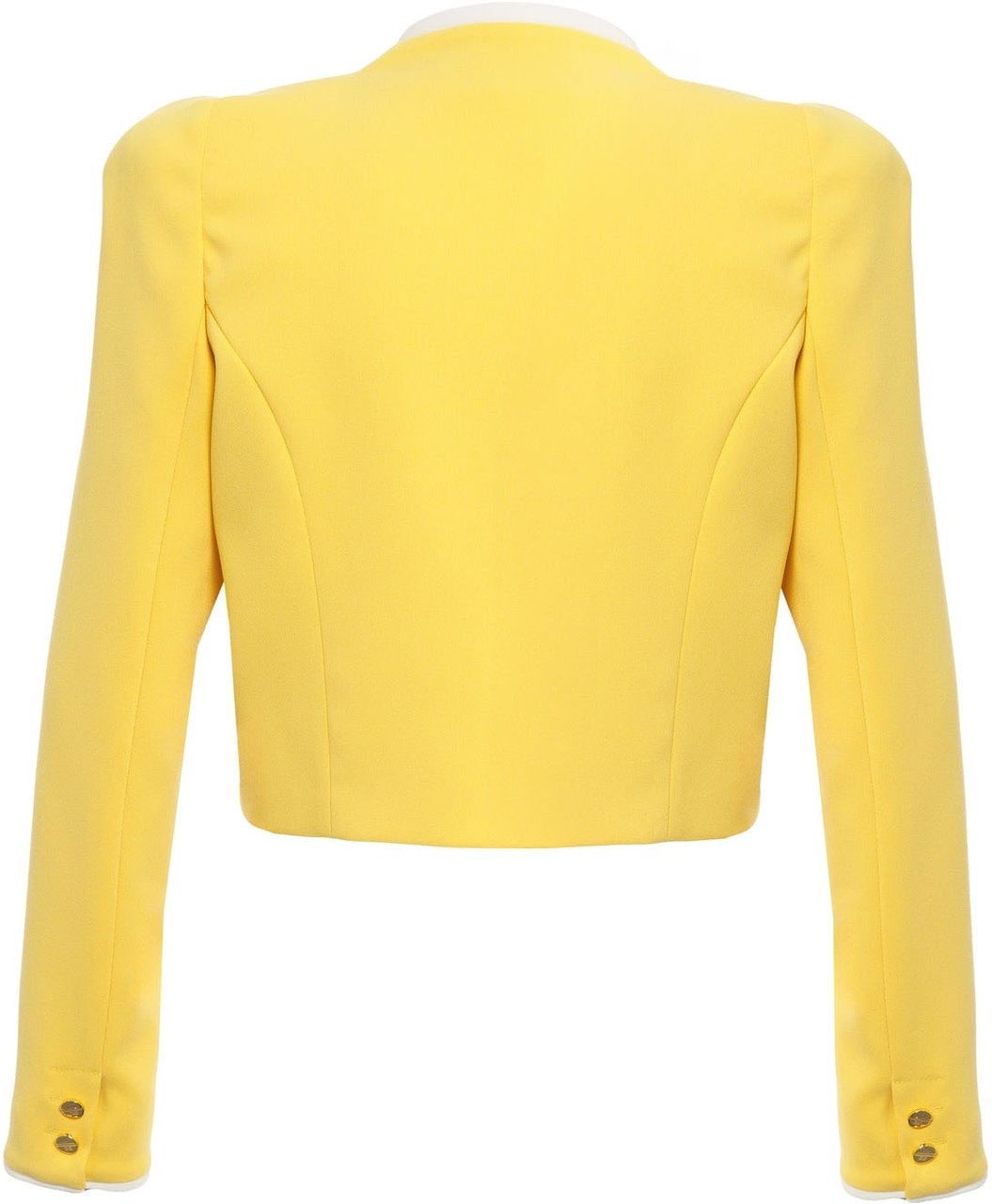 Elisabetta Franchi Blazer with piping Geel