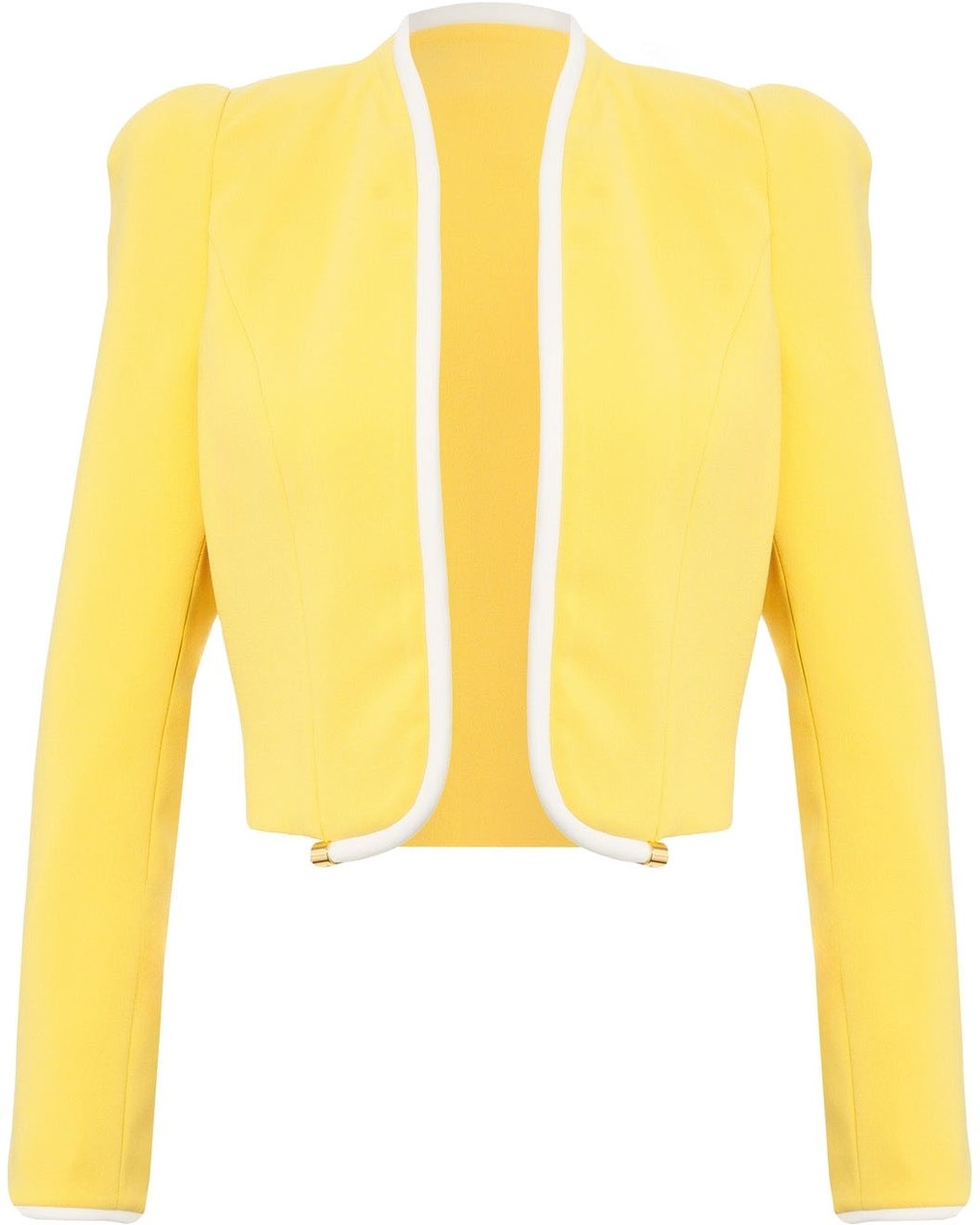Elisabetta Franchi Blazer with piping Geel
