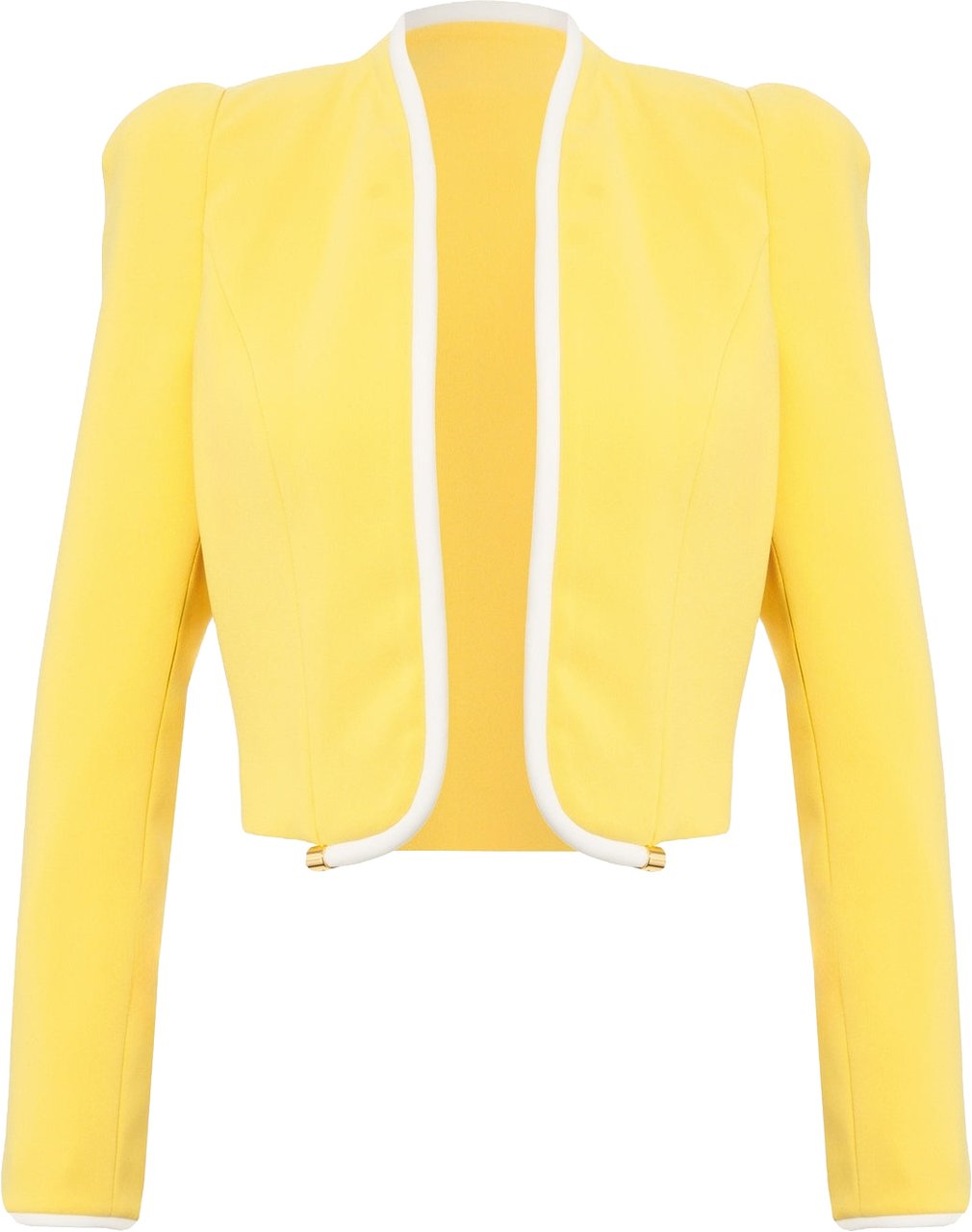 Elisabetta Franchi Blazer with piping Geel