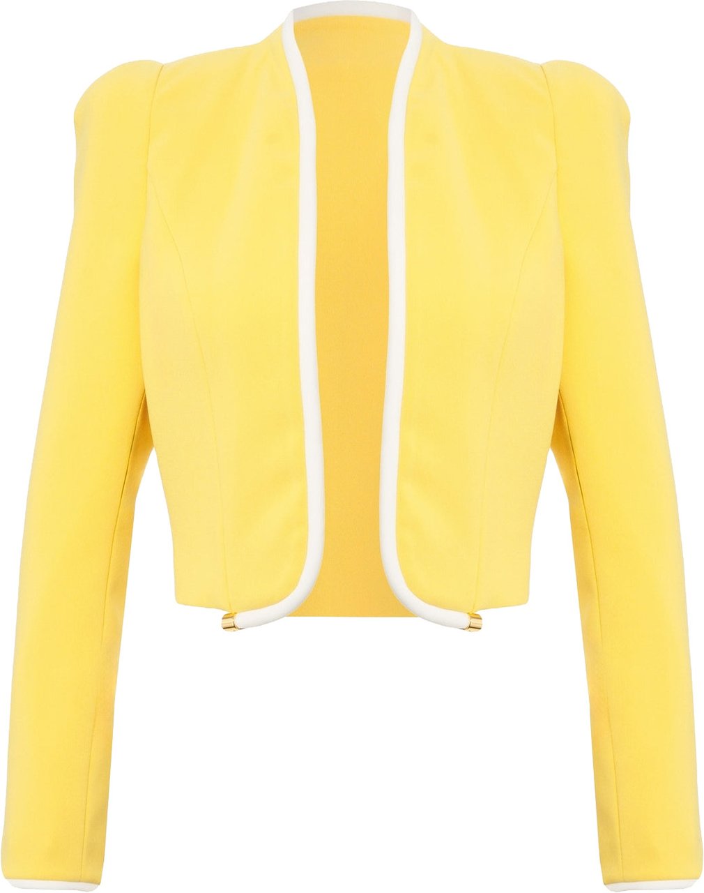 Elisabetta Franchi Blazer with piping Geel