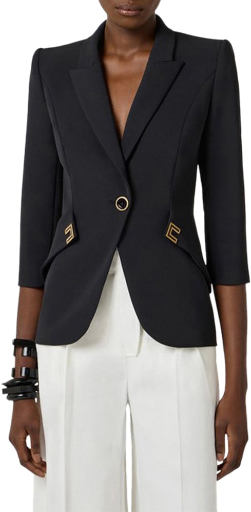 Elisabetta Franchi Blazers Black Zwart