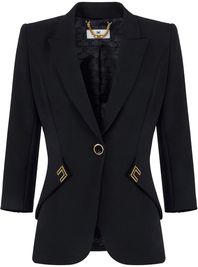 Elisabetta Franchi Blazers Black Zwart