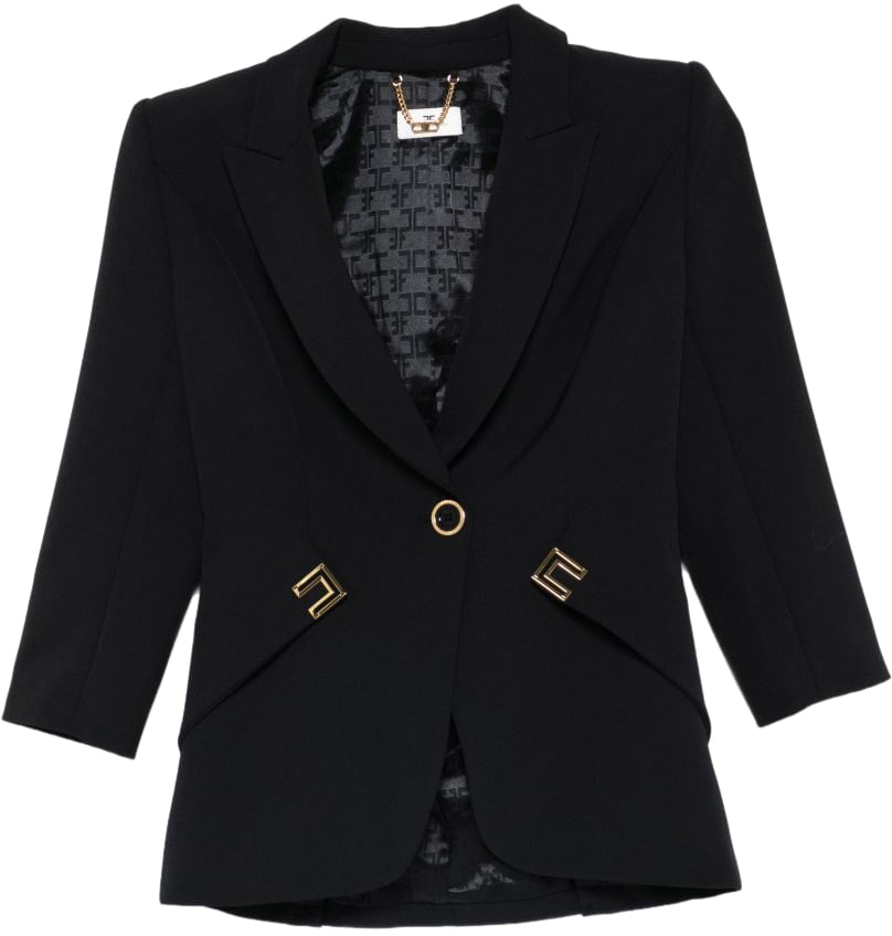 Elisabetta Franchi Jackets Black Zwart