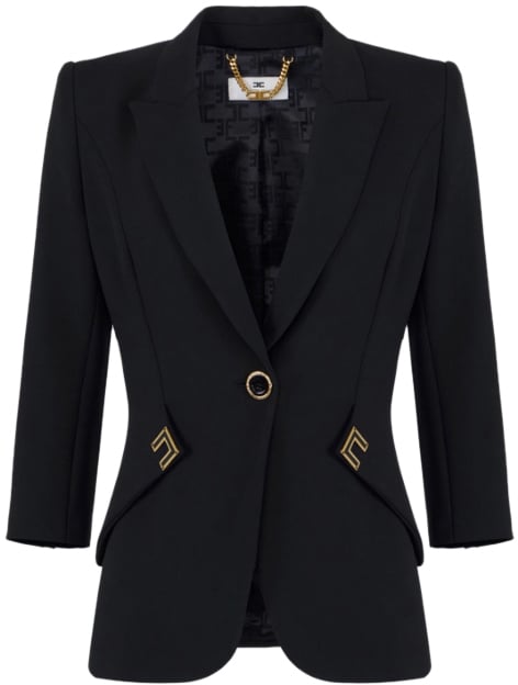 Elisabetta Franchi Jackets Black Zwart