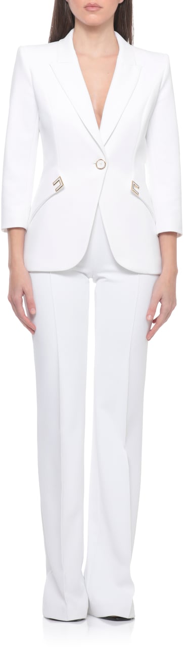 Elisabetta Franchi Jackets Ivory Wit