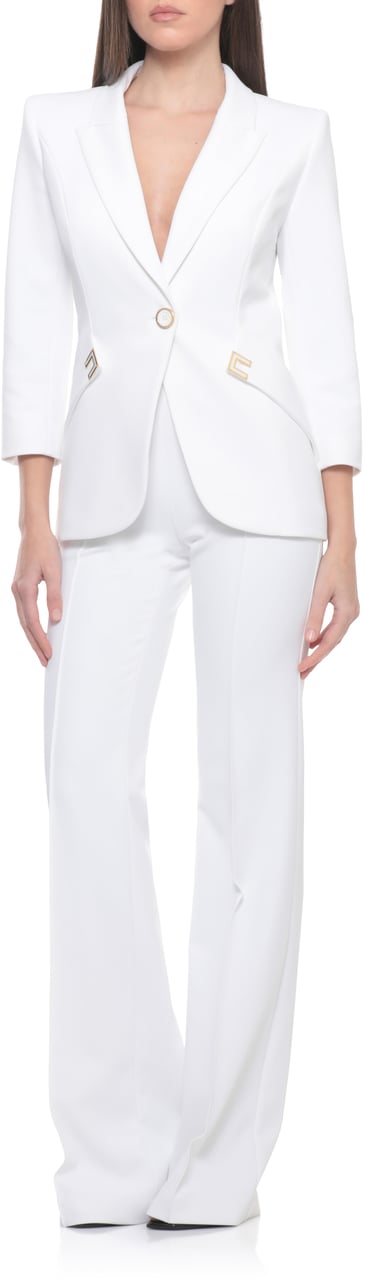 Elisabetta Franchi Jackets Ivory Wit