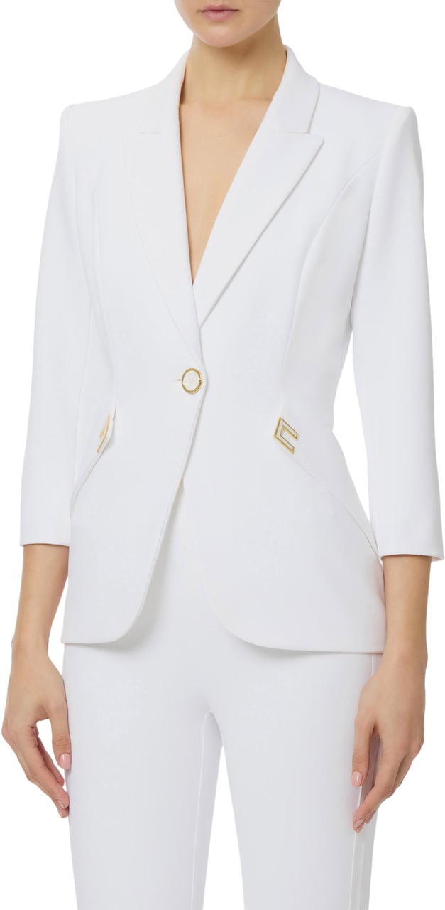 Elisabetta Franchi Jackets Ivory Wit