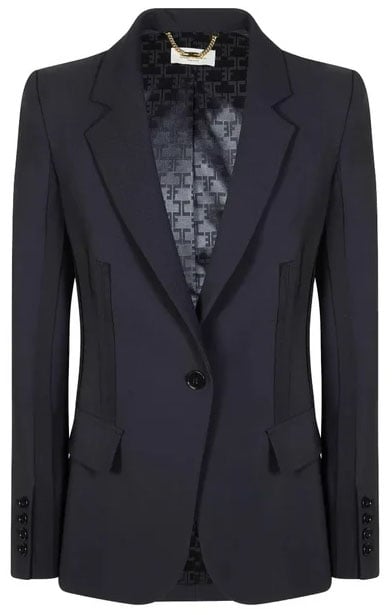 Elisabetta Franchi Jackets Black Zwart