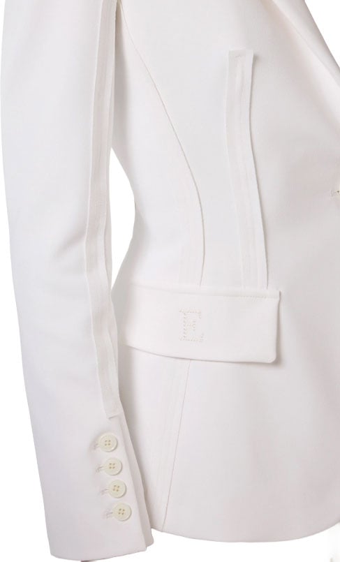 Elisabetta Franchi Jackets Ivory Wit