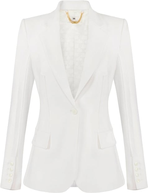 Elisabetta Franchi Jackets Ivory Wit