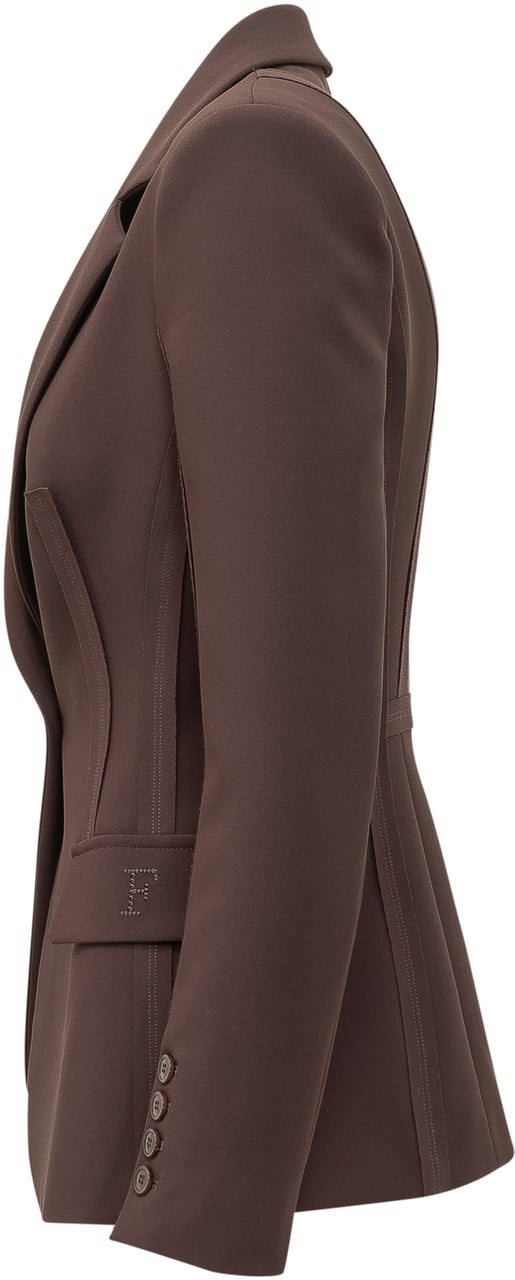 Elisabetta Franchi Giacca Monopetto  Tailored Bruin