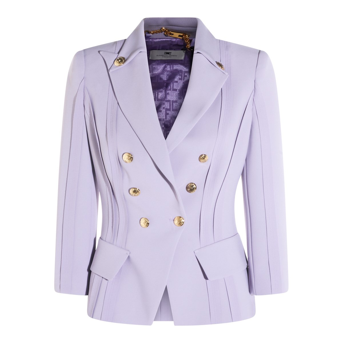 Elisabetta Franchi Tailored Lilac Jacket Paars