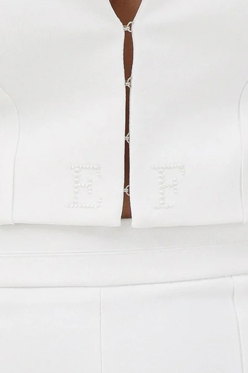 Elisabetta Franchi Jackets Ivory Wit