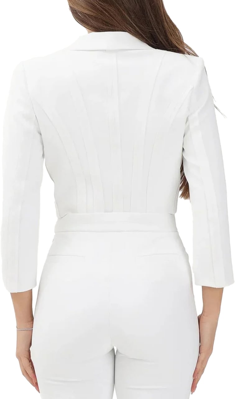 Elisabetta Franchi Jackets Ivory Wit