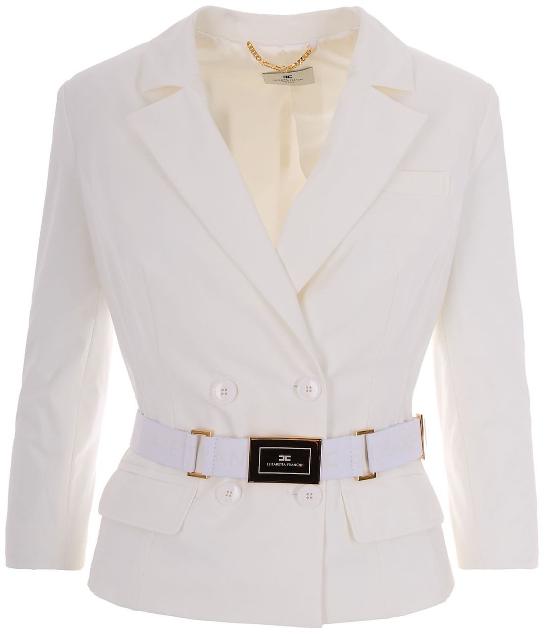 Elisabetta Franchi Jackets Ivory Wit