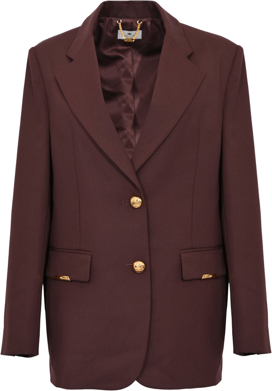 Elisabetta Franchi Jackets Brown Bruin