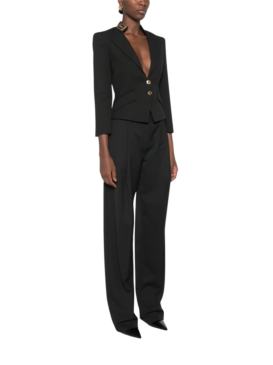 Elisabetta Franchi Giacca Tailored Black Blazer Zwart
