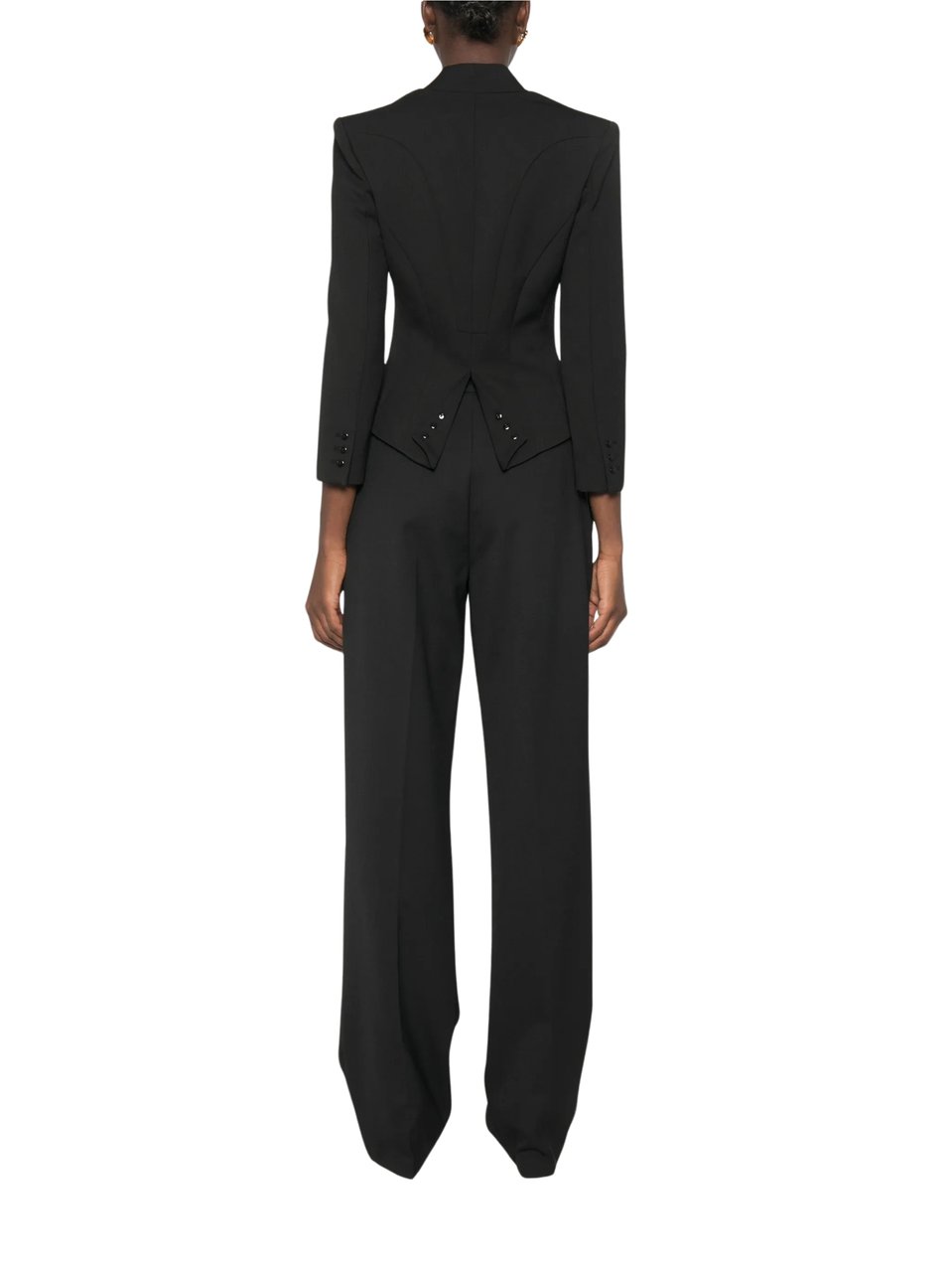 Elisabetta Franchi Giacca Tailored Black Blazer Zwart