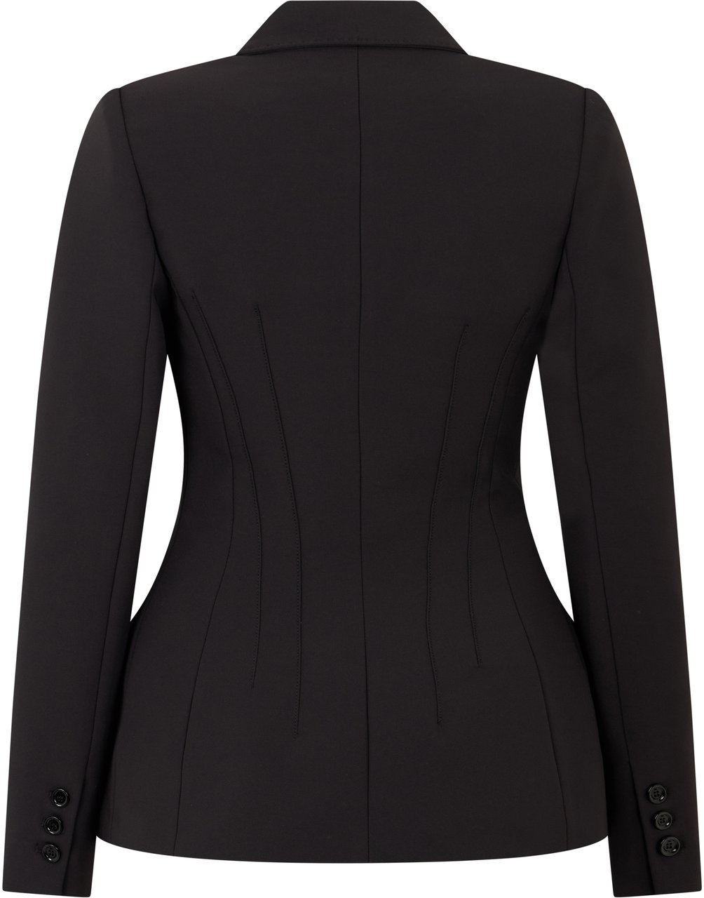 Elisabetta Franchi Double-breasted structured jacket Zwart